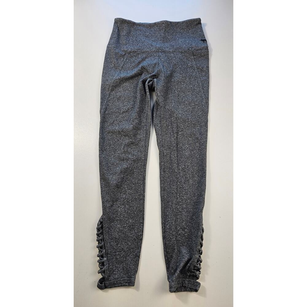 Victoria's Secret PINK yoga size small S grey pocket capri leggings y2k cut out